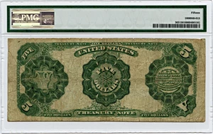 image for: FR. 363 1891 $5 Treasury Note PMG Fine 15