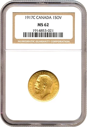 image for: Canada: 1917-C Sov NGC MS62 (KM-20)