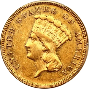 image for: 1882 $3 PCGS AU55 (RPD FS-301)