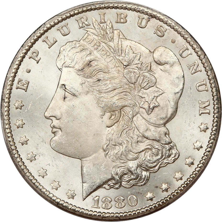 image for: 1880-CC $1 PCGS MS65 (8/Low 7)