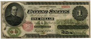 image for: FR. 17a 1862 $1 Legal Tender PMG Very Fine 25 (Rust)