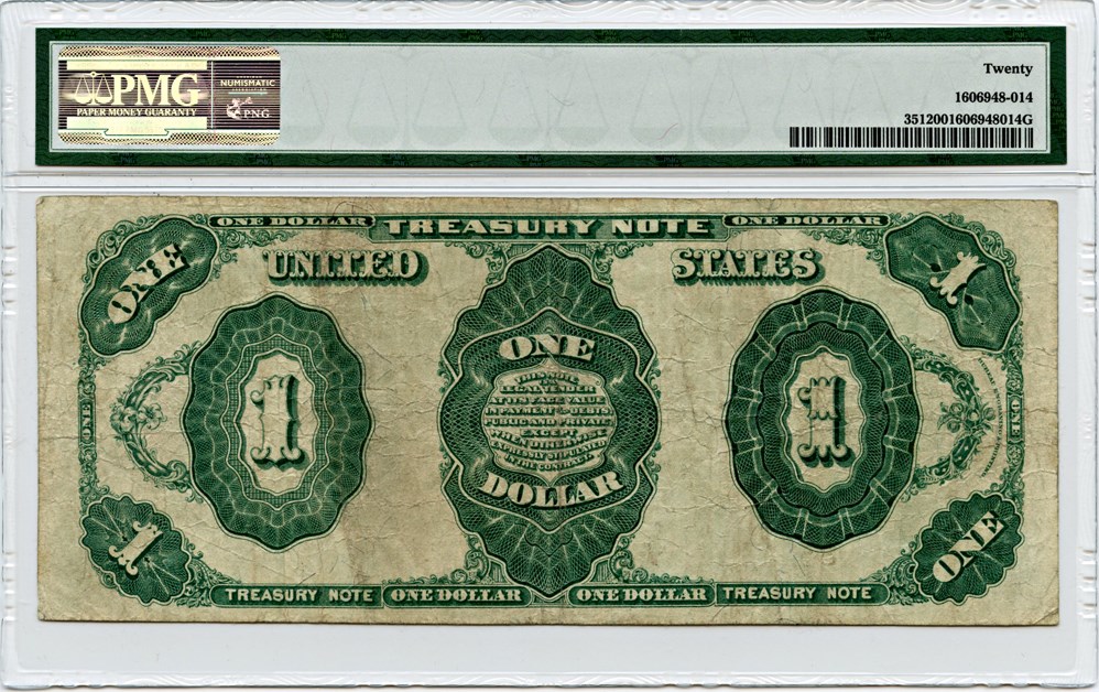 image for: FR. 351 1891 $1 Treasury Note PMG Very Fine 20
