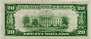 image for: FR. 1870G 1929 $20 FRBN Chicago PMG About Unc 55 (Annotation)