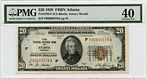 image for: FR. 1870F 1929 $20 FRBN Atlanta PMG Choice Extremely Fine 40