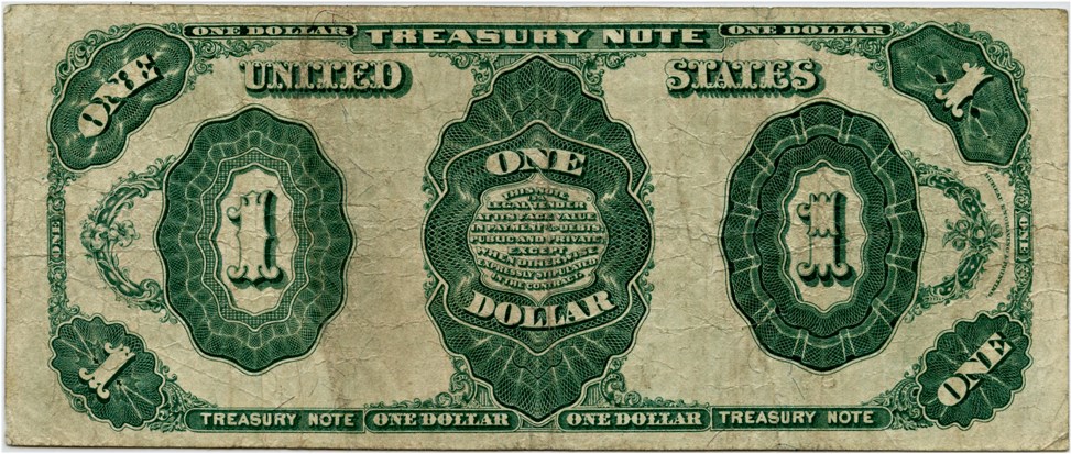 image for: FR. 351 1891 $1 Treasury Note PMG Very Fine 20