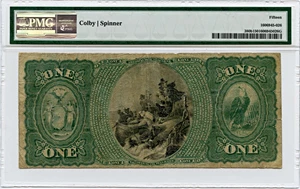 image for: FR. 380b Original 1st Charter Period $1 New York, New York PMG Fine 15