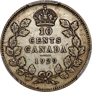 image for: Canada: 1929 10C PCGS XF45 (KM #23A)
