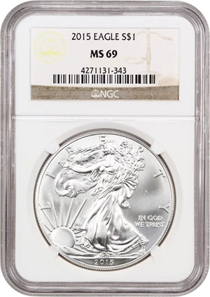 image for: 2015 Silver Eagle $1 NGC MS69