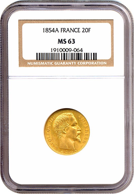1854-A G20 Fr MS