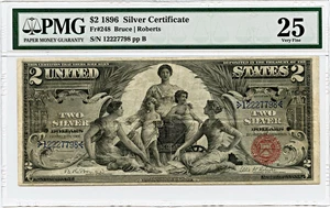 image for: FR. 248 1896 $2 Silver Cert PMG Very Fine 25