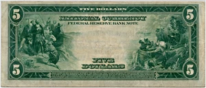 image for: FR. 794 1918 $5 FRBN Chicago PMG Very Fine 25