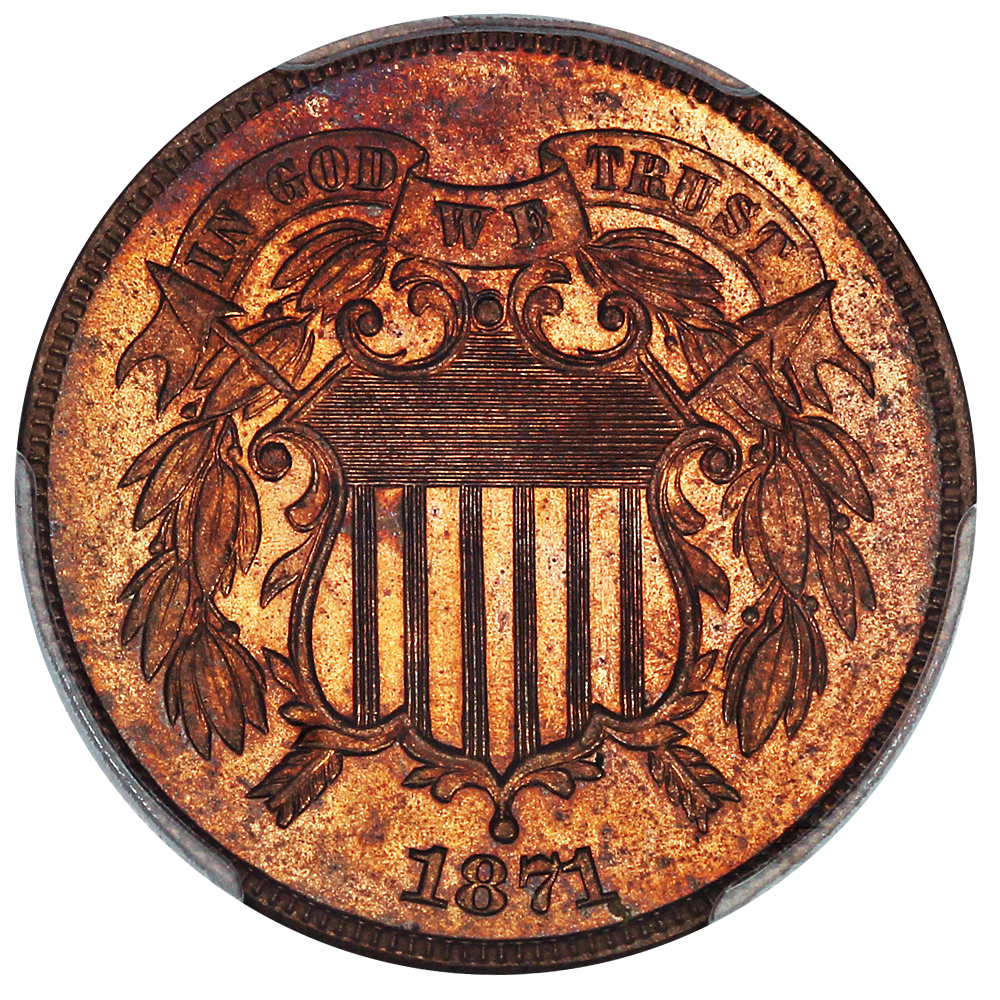 image for: 1871 2c PCGS Proof 64 RB