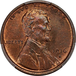 image for: 1916-D 1c PCGS MS65 RB