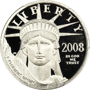 image for: 2008-W Platinum Eagle $25 PCGS Proof 67 DCAM