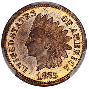 image for: 1875 1c PCGS Proof 64 RB
