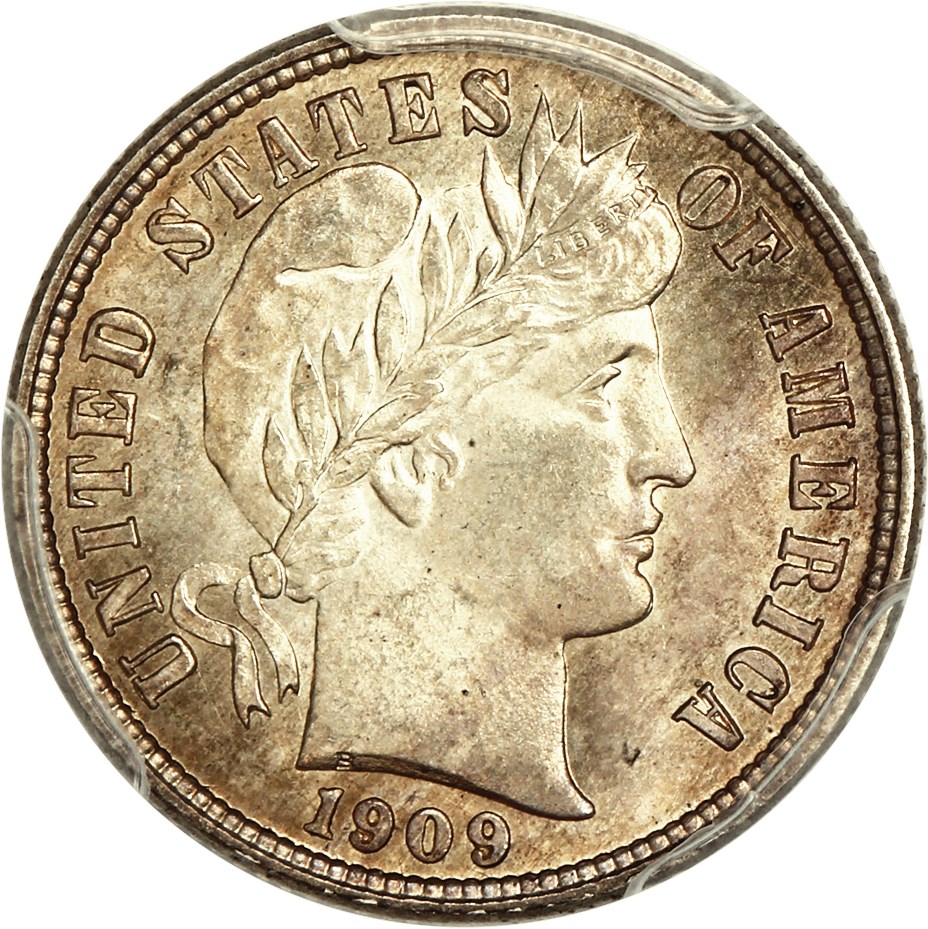 image for: 1909-O 10c PCGS MS66+