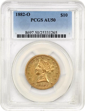 image for: 1882-O $10 PCGS AU50