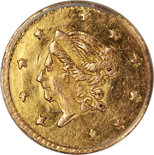 image for: 1871 Cal. Gold 50c PCGS MS62 (BG-1011)