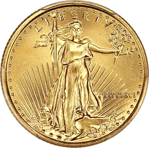 image for: 1991 Gold Eagle $10 PCGS MS69