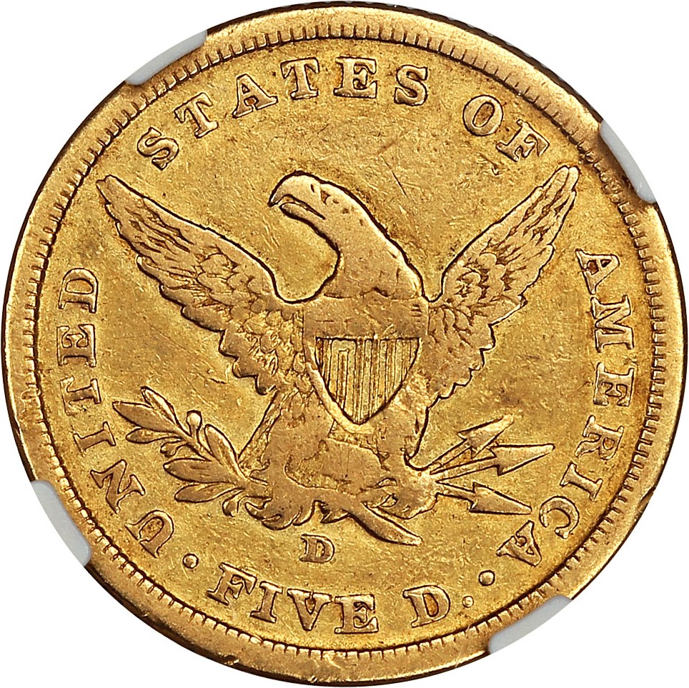 image for: 1841-D $5 NGC XF40 (Small D)