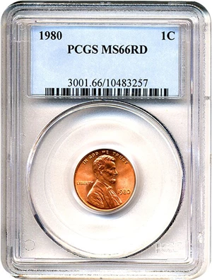 image for: 1980 1c PCGS MS66 RD
