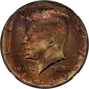 image for: 1969-D 50c NGC MS66