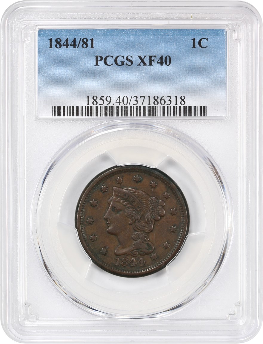 image for: 1844/81 1c PCGS XF40