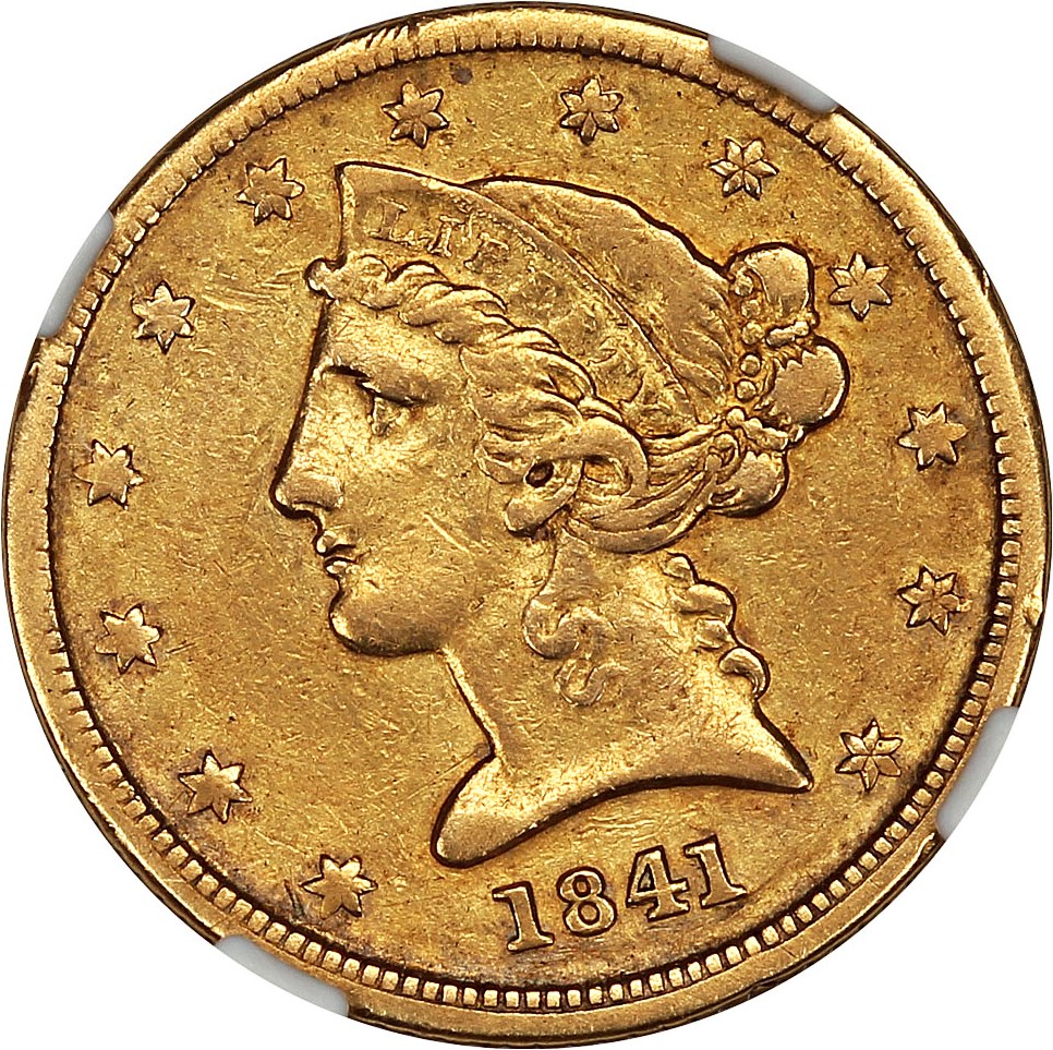 image for: 1841-D $5 NGC XF40 (Small D)