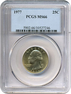 image for: 1977 25c PCGS MS66