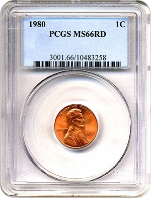 image for: 1980 1c PCGS MS66 RD