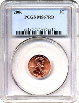 image for: 2006 1c PCGS MS67 RD
