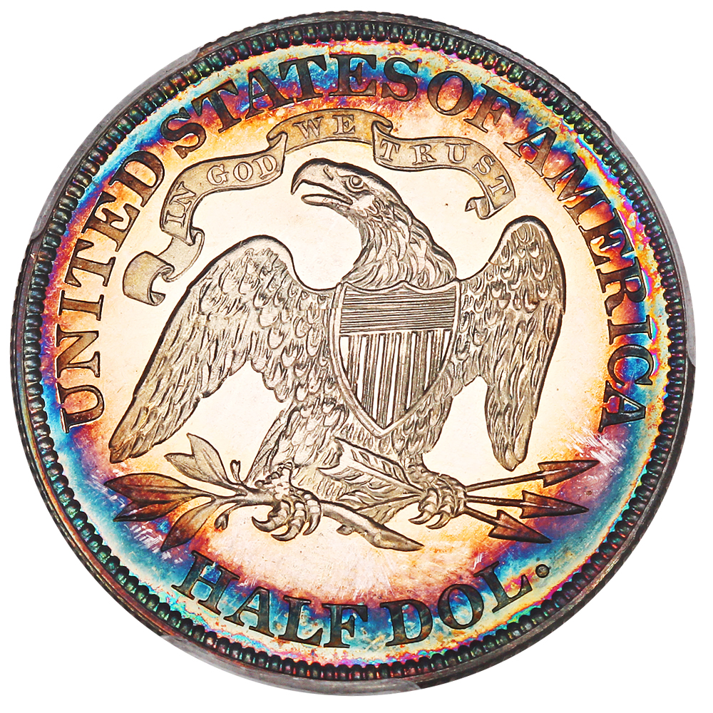 image for: 1867 50c PCGS/CAC Proof 66 CAM ex: Green-Newman  ex: Perfection Collection