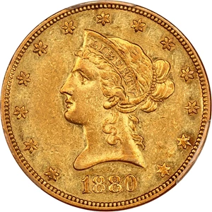 image for: 1880-O $10 PCGS AU55 ex: The Blue Hill Collection
