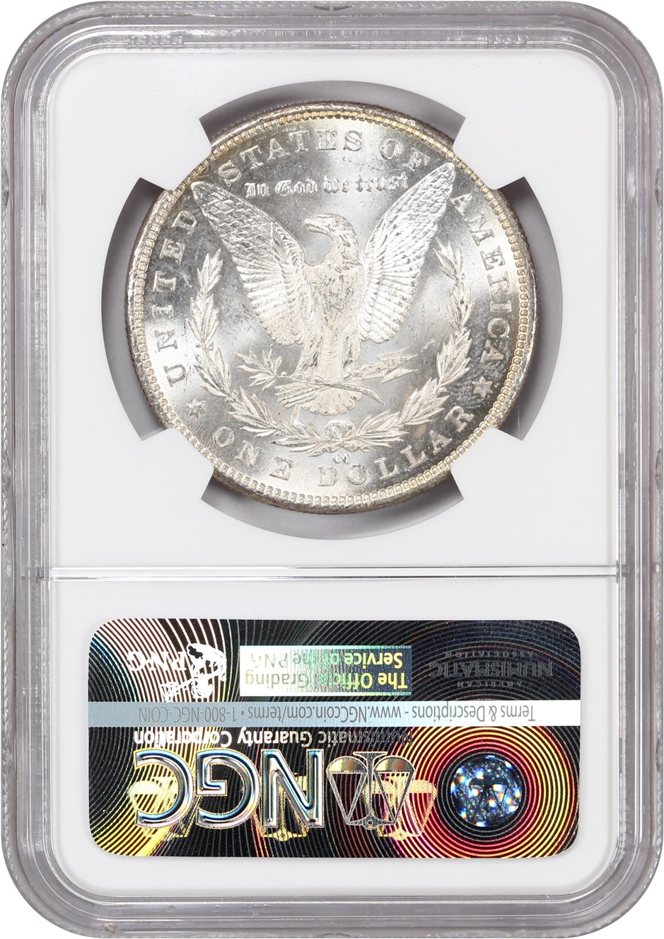 image for: 1890-CC $1 NGC MS62 (Tailbar, VAM-4)