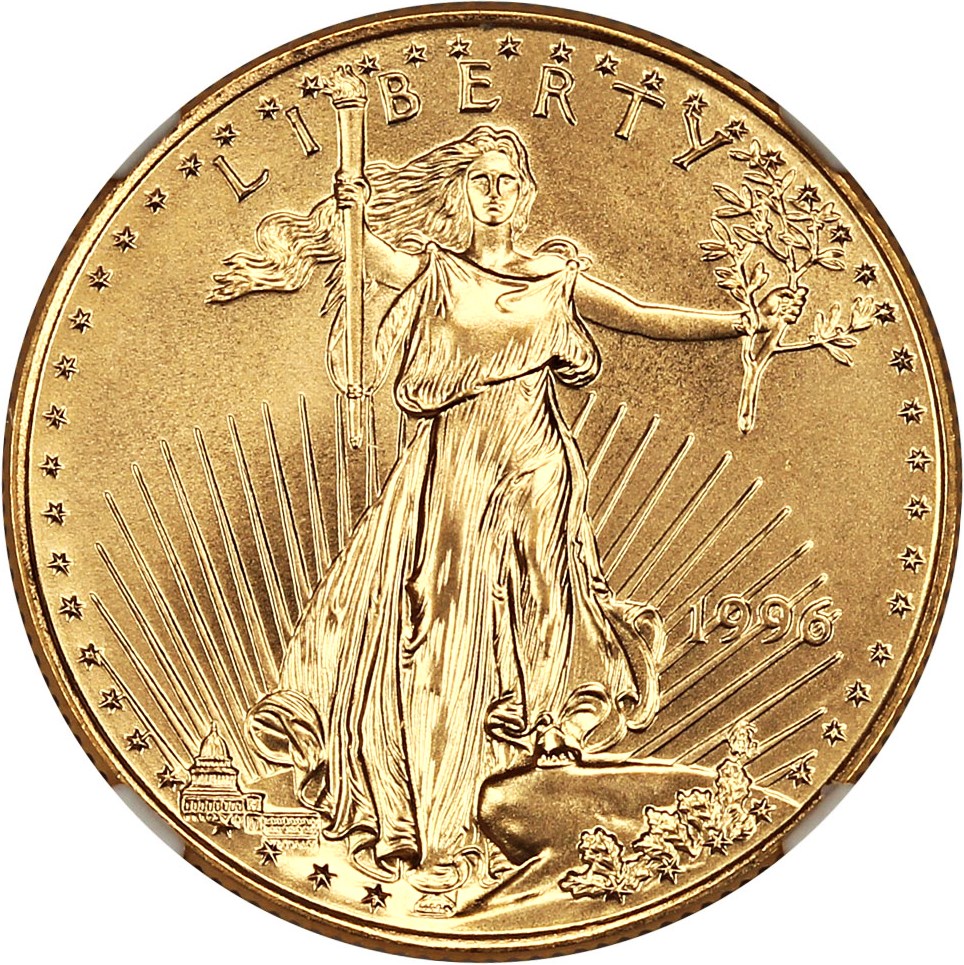 image for: 1996 Gold Eagle $25 NGC MS69