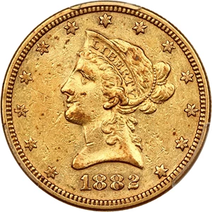 image for: 1882-O $10 PCGS AU50