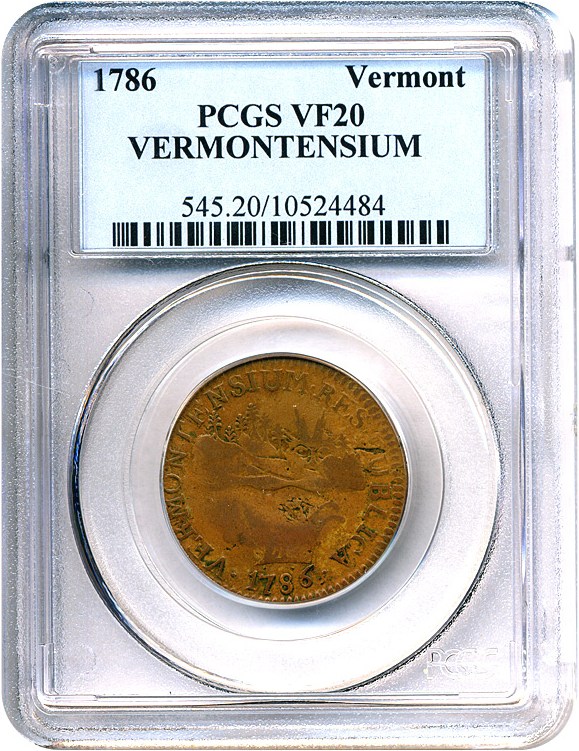 image for: 1786 Vermont VERMONTENSIUM PCGS VF20