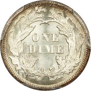 image for: 1870 10c PCGS MS65