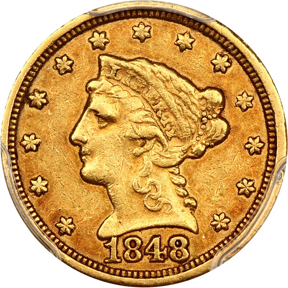 image for: 1848-C $2 1/2 PCGS/CAC XF45