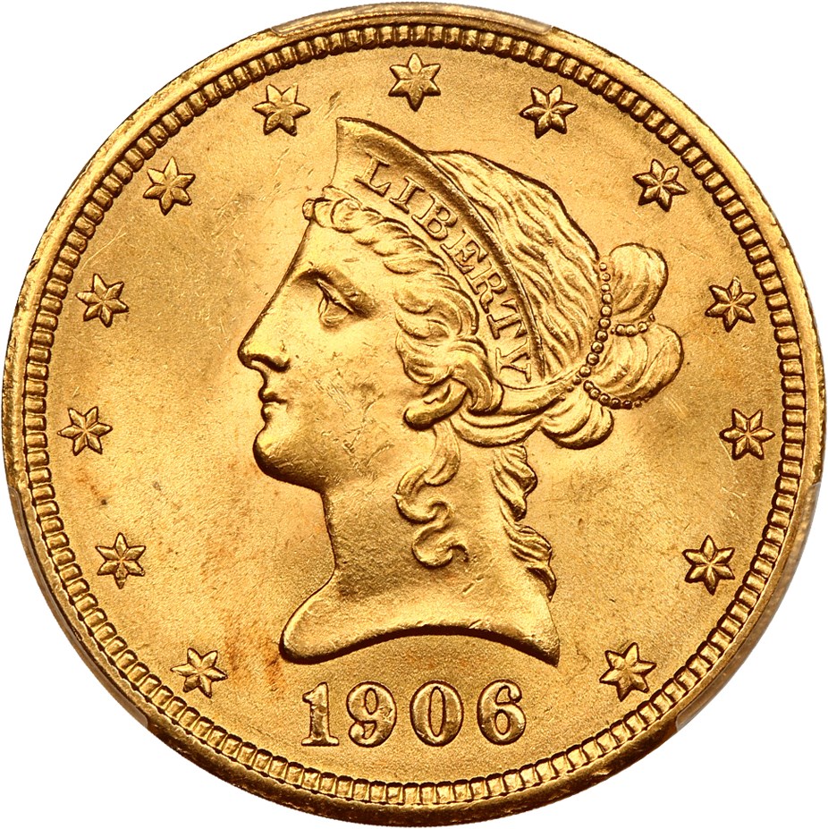 image for: 1906 $10 PCGS MS64