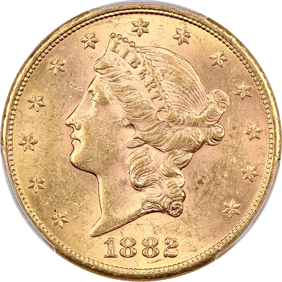 image for: 1882-S $20 PCGS MS61