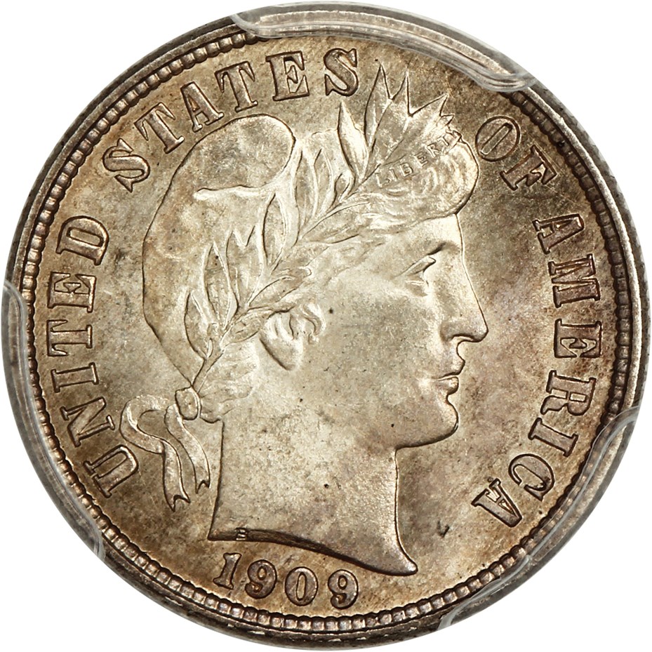 image for: 1909-O 10c PCGS MS66+