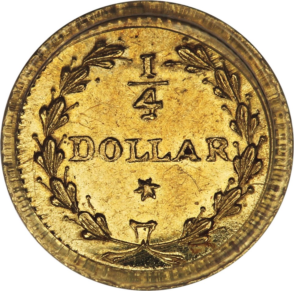 image for: Cal. Gold 25c PCGS MS63 (BG-221)