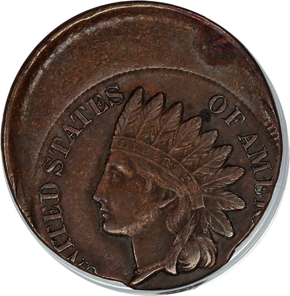 image for: Mint Error: 1887 1c PCGS MS61 BN (Struck 30% Off Center)