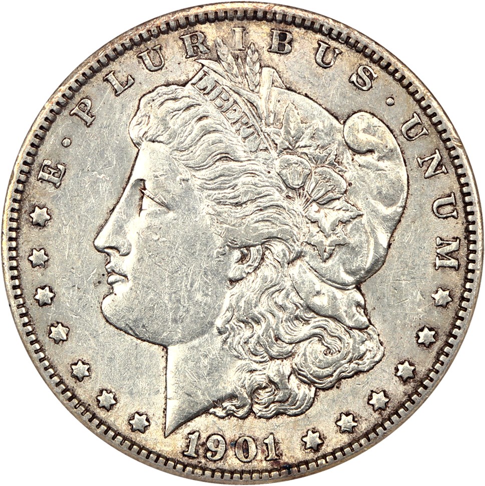 image for: 1901 $1 NGC AU53 (DDR Feathers, VAM-3)