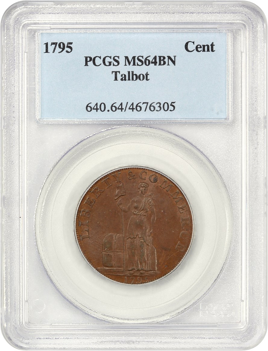 image for: 1795 Talbot, Allum & Lee Cent PCGS MS64 BN (Letter Edge)