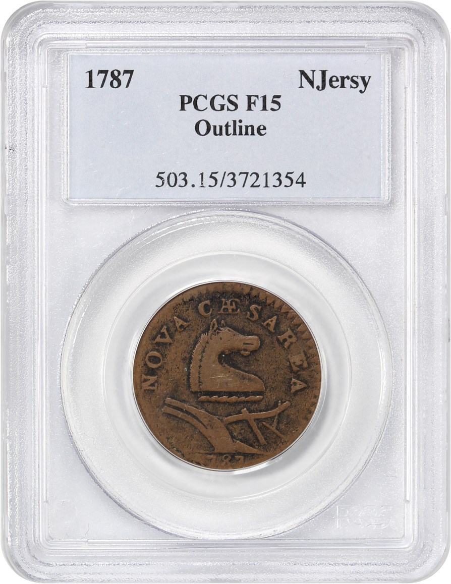 image for: 1787 New Jersey PCGS F15 (Outline)