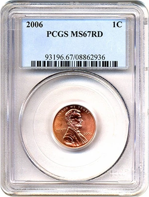 image for: 2006 1c PCGS MS67 RD