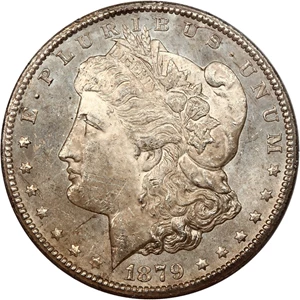 image for: 1879-CC $1 PCGS MS62 PL (OGH Rattler Holder)