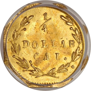 image for: 1871 Cal. Gold 25c PCGS MS62 (BG-770)